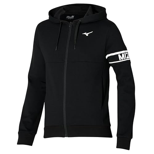 Mizuno Herren Athletics Sweatjacke Kapuzen-Sweatshirt, Schwarz, M von Mizuno