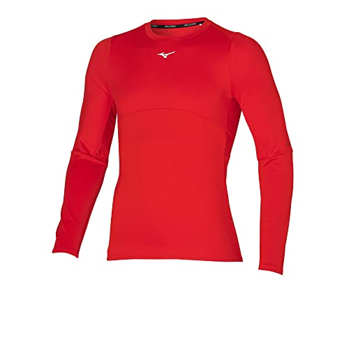 Mizuno Herren Bt Langarm Shirt, Feuerrot, L von Mizuno