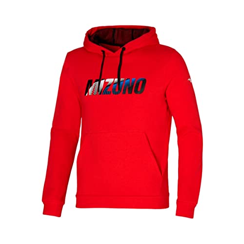 Mizuno Herren Hoodie Kapuzen-Sweatshirt, Feuerrot, L von Mizuno