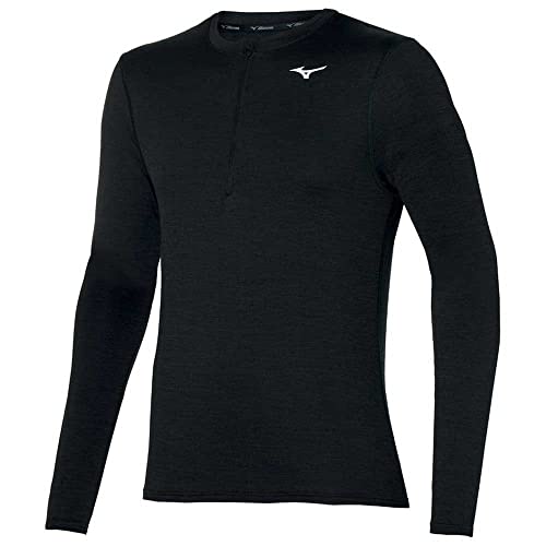 Mizuno Herren Impulse Core LS HZ T-Shirt, Black, M von Mizuno