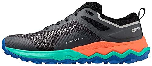 Mizuno Herren Laufschuhe Wave Ibuki 4, Iron Gate/Biscay Green/Living Coral 42 EU von Mizuno