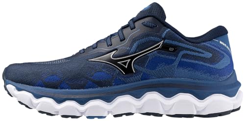 Mizuno Wave Horizon 7 für Herren Laufschuh, Kleid Blau/Silber, 42.5 EU von Mizuno