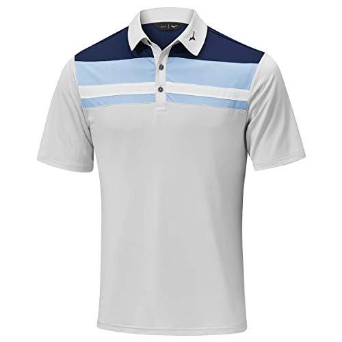 Mizuno Herren Quick Dry Citizen verschieben Tech Polo-Hemd - Light Grau - L von Mizuno