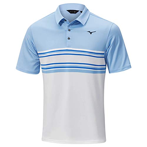 Mizuno Herren Quick Dry Oceanic Sublimated Tech-Polo-Hemd - Blau Bell - M von Mizuno