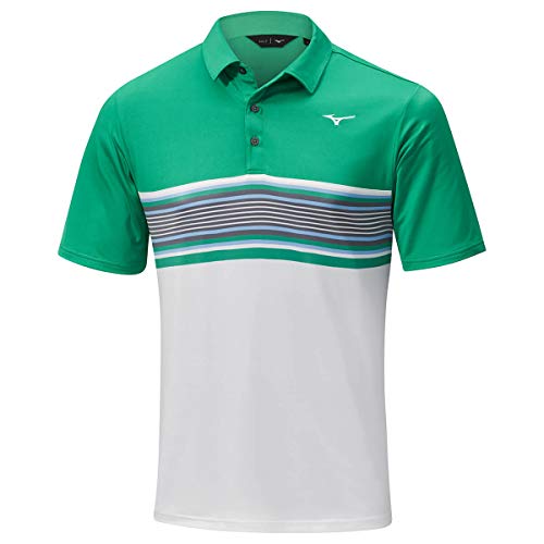 Mizuno Herren Quick Dry Oceanic Sublimated Tech-Polo-Hemd - Mint - L von Mizuno