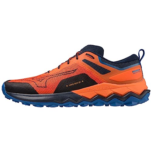 Mizuno Herren Wave Ibuki 4 Laufen, Tigerlily Dblue Sblue, 44 EU von Mizuno