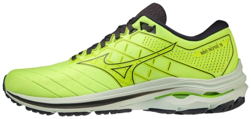 Mizuno Herren Wave Inspire 18 Laufschuh, Neo Lime/Misty Blue, 44 EU von Mizuno