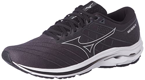 Mizuno Herren Wave Inspire 18 Laufschuh, Schwarz Silber Ebenholz, 41 EU von Mizuno