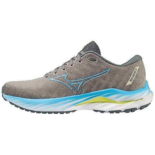 Mizuno Herren Wave Inspire 19 Laufen, Ggray Jblue Bolt2neon, 40.5 EU von Mizuno