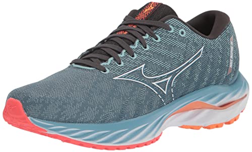 Mizuno Herren Wave Inspire 19 Laufschuh, Provincial Blue-White, 43 EU Weit von Mizuno