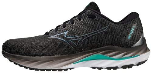 Mizuno Herren Wave Inspire 19 Sneaker, Schwarz/Metallic-Grau, 41 EU von Mizuno