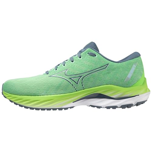 Mizuno Herren Wave Inspire 19 Straßen-Laufschuh, 909 C/China Blue/Cameo Green, 40 EU von Mizuno