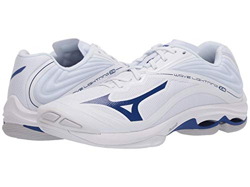 Mizuno Herren Wave Lightning Z6 Mens Volleyball-Schuh, Weiß/Marineblau, 40.5 EU von Mizuno