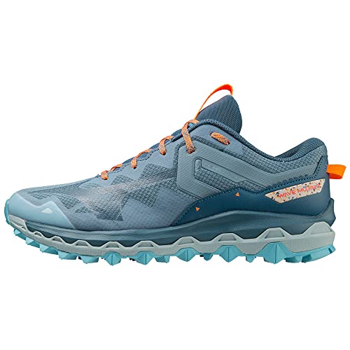 Mizuno Herren Wave Mujin 9 Running Shoes, Provincial Blue/Baby Blue/Light Orange, 42 EU von Mizuno