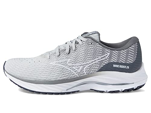 Mizuno Herren Wave Rider 26 Laufschuh, Harbor Mist-White, 46 EU Weit von Mizuno