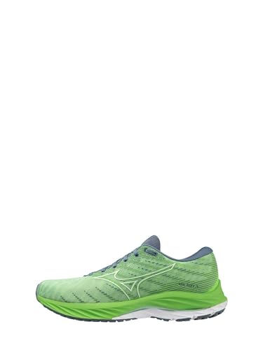 Mizuno Herren Wave Rider 26 Straßen-Laufschuh, 909 C/White/China Blue, 44 EU von Mizuno