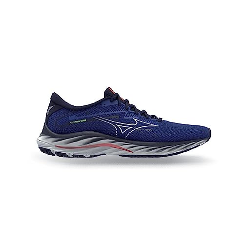 Mizuno Herren Wave Rider 27 Pumps, Surf The Web White Neon Flame, 42.5 EU von Mizuno