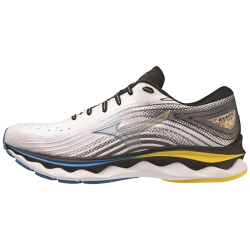 Mizuno Herren Wave Sky 6 Traillaufschuhe, White Cyberyellow Ibunting, 42 EU von Mizuno