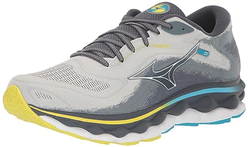 Mizuno Herren Wave Sky 7 Laufschuh, Perle Blau-weiß, 12 von Mizuno