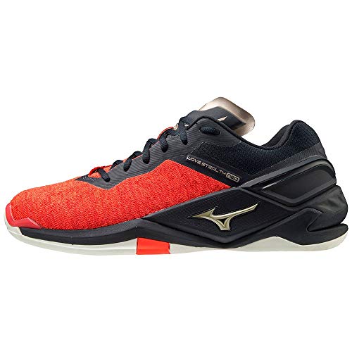 Mizuno Herren Wave Stealth Neo Handballschuh, IgnitionR/PGold/Salute, 41 EU von Mizuno