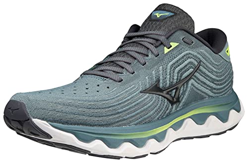 Mizuno Herren Welle Horizon 6 Laufschuhe, Smoke Blue Ebony Neolime, 42 EU von Mizuno