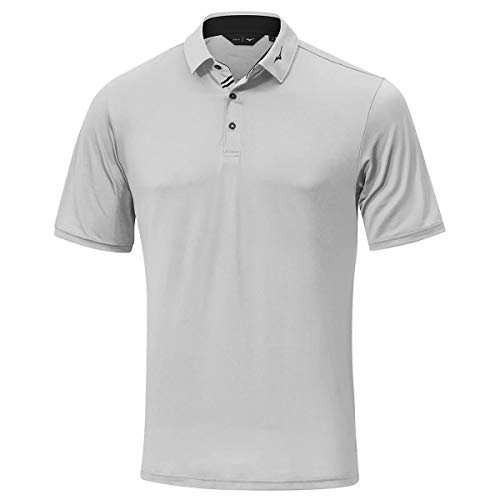 Mizuno Herren bewegen Leichte Runbird Motiv-Polo-Hemd - Light Grau - L von Mizuno