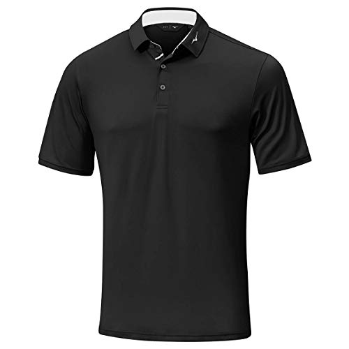 Mizuno Herren bewegen Leichte Runbird Motiv-Polo-Hemd - Schwarz - XXL von Mizuno