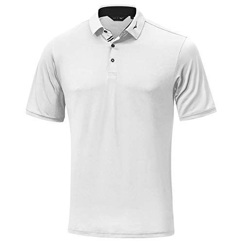 Mizuno Herren bewegen Leichte Runbird Motiv-Polo-Hemd - Weiß - XXL von Mizuno