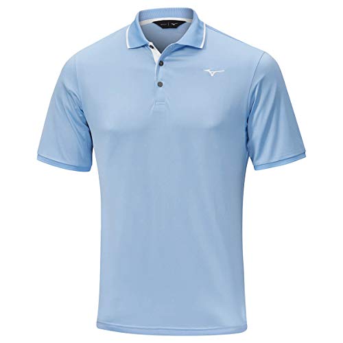 Mizuno Herren bewegen Tech Quick Dry Kragen Polo-Hemd - Blau Bell - XL von Mizuno