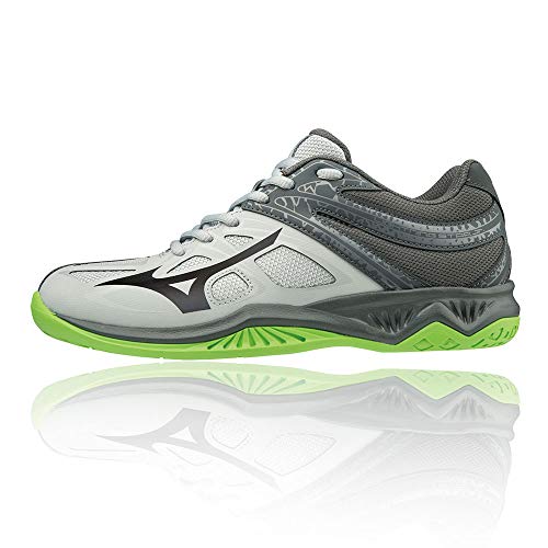 Mizuno Lightning Star Z5 JR Volleyballschuhe, Grau High Rise Schwarz Grün Gecko 37, 34 EU von Mizuno