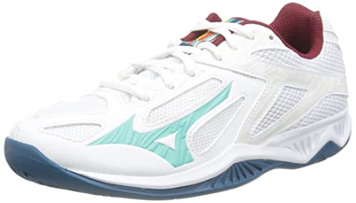 Mizuno Lightning Star Z6 JR Volleyball-Schuh, Wht/Turquoise/MBlue, 32.5 EU von Mizuno