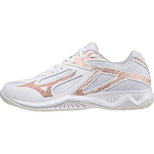 Mizuno Unisex Kinder Lightning Star Z6 Jr Volleyballschuh, Blue Curacao Snow White Red Brown Satin, 38 EU von Mizuno