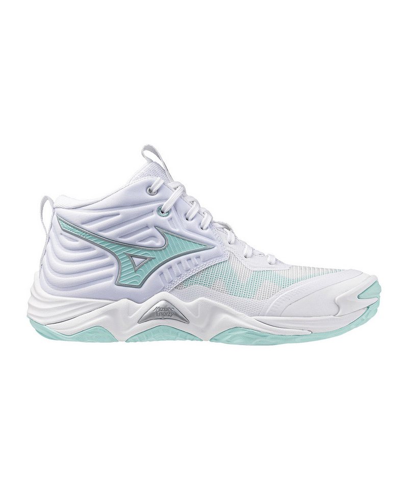 Mizuno Mizuno Wave Momentum Elite Mid Damen Weiß Damen Hallenschuh von Mizuno