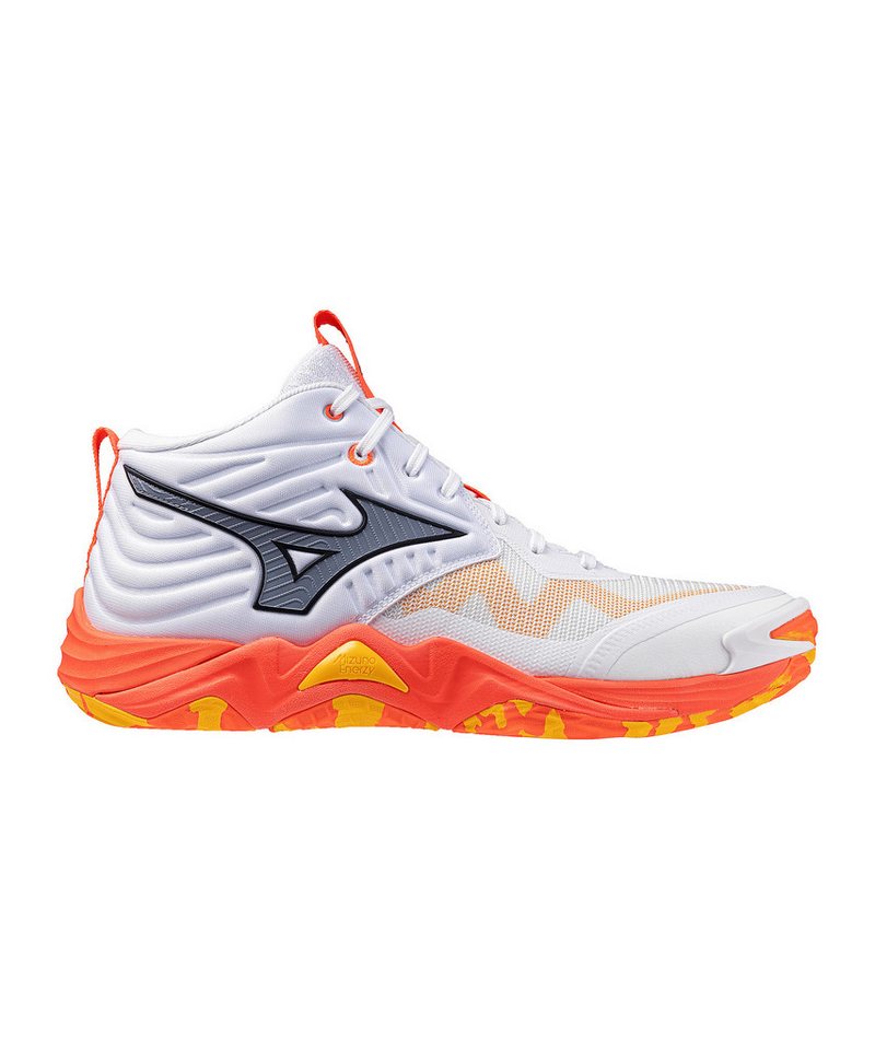 Mizuno Mizuno Wave Momentum Elite Mid Weiß Unisex Hallenschuh von Mizuno