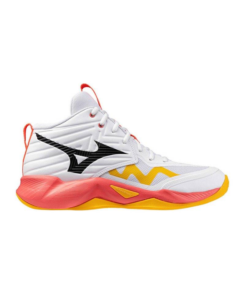 Mizuno Mizuno Wave Momentum Pro Mid Weiß Unisex Hallenschuh von Mizuno