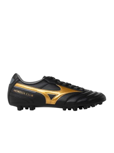 Mizuno Morelia II Club AG Fußballschuhe für Herren, geeignet für Kunstrasen, Schwarz Gold, 42.5 EU von Mizuno