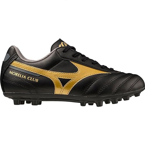 Mizuno Morelia II Club Jr Ag fußballschuhe, Schwarz, Gold, dunkler Schatten, 36.5 EU von Mizuno