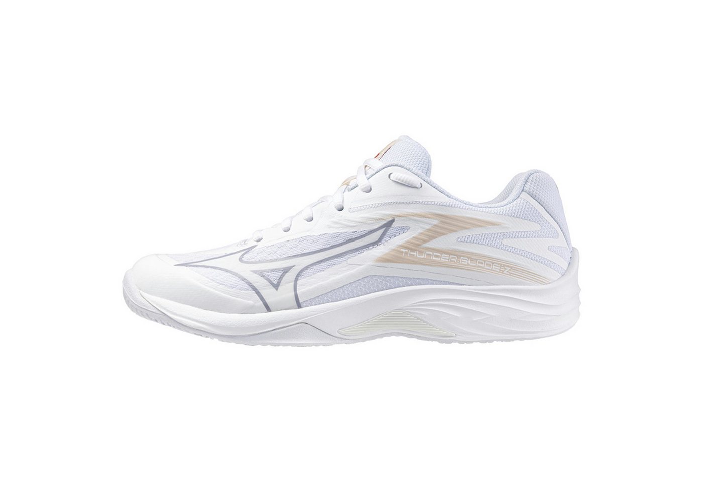 Mizuno THUNDER BLADE Z - Damen Volleyballschuh - White/Aleutian/Cloud Pink Hallenschuh Mizuno THUNDER BLADE Z - Damen Volleyballschuh - White/Aleutian/Cloud Pink Hallenschuh von Mizuno