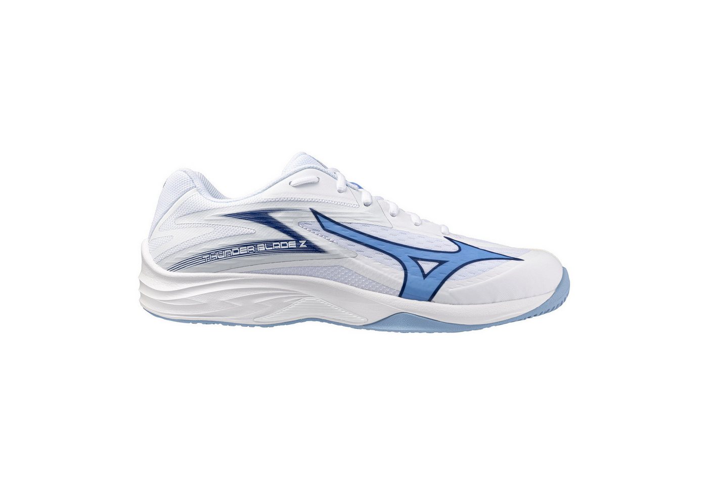 Mizuno THUNDER BLADE Z WHITE/BELLWETHER BLUE/BEL AIR BLUE Hallenschuh von Mizuno