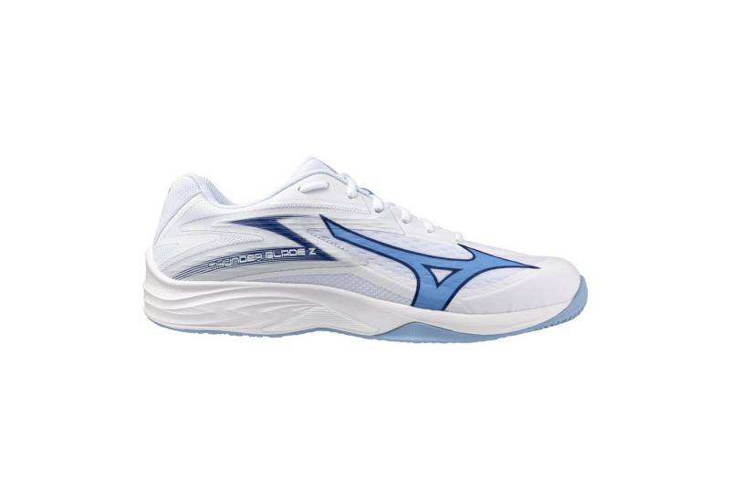 Mizuno THUNDER BLADE Z WHITE/BELLWETHER BLUE/BEL AIR BLUE Hallenschuh von Mizuno