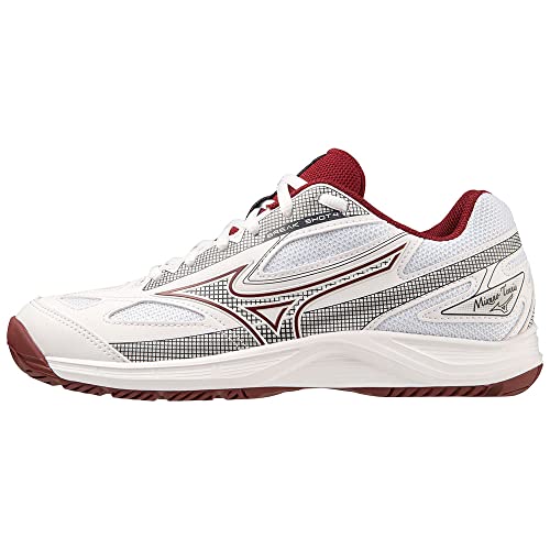 Mizuno Unisex Break Shot 4 AC Tennisschuh, White/Cabernet/Papyrus, 37 EU von Mizuno