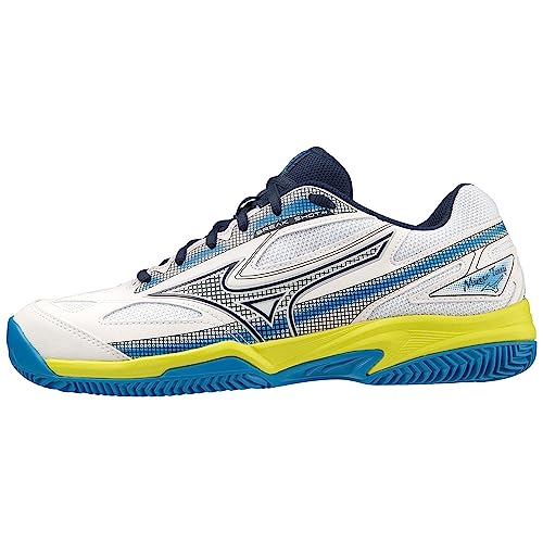 Mizuno Unisex Break Shot 4 CC Tennis, Wht Drsblue Sspring, 37 EU von Mizuno