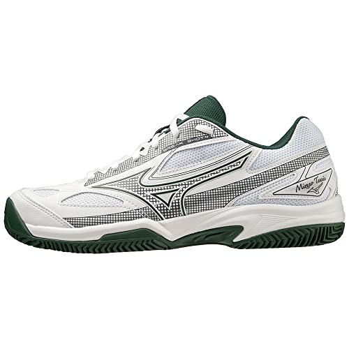 Mizuno Unisex Break Shot 4 CC Tennisschuh, White/Pineneedle/Papyrus, 42 EU von Mizuno