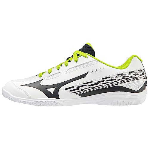 Mizuno Unisex Crossmatch Schwert Tischtennis, White Vulcan Acidlime, 41 EU von Mizuno