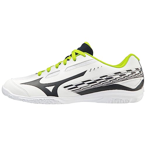 Mizuno Unisex Crossmatch Schwert Tischtennis, White Vulcan Acidlime, 42 EU von Mizuno