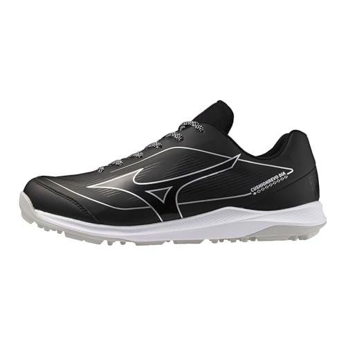 Mizuno Unisex-Erwachsene Cushionrevo Diamond Turf Schuh, Schwarz/Weiß, 7 Wide Women/5.5 Men von Mizuno