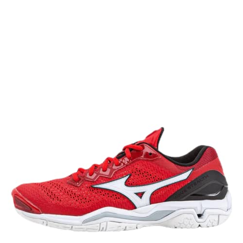 Mizuno Unisex-Erwachsene Wave Stealth V Hallenschuhe, Rot (Tomato/White/Black 62), 40.5 EU von Mizuno