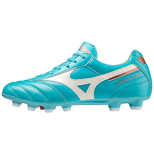 Mizuno Unisex Morelia II PRO Fußballschuh, Blue Curacao/Snow White/Red Brown Satin, 38.5 EU von Mizuno