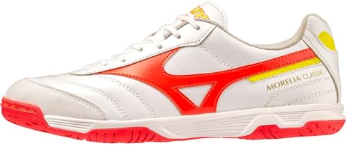 Mizuno Unisex Moreliasalaclassicin Hallen-Fußballschuhe, Weiße Feuerkoralle, 2 Bolzen 2, 46 EU Mizuno Unisex Moreliasalaclassicin Hallen-Fußballschuhe, Weiße Feuerkoralle, 2 Bolzen 2, 46 EU von Mizuno