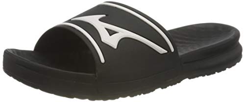 Mizuno Unisex Relax Slide Flipflop, Schwarz-Weiss, Large EU von Mizuno
